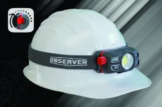 Wiederaufladbare Stirnlampe OBS-HL350, 450 Lumen – Leistungsstark & ​​Kompakt | Observer Tools