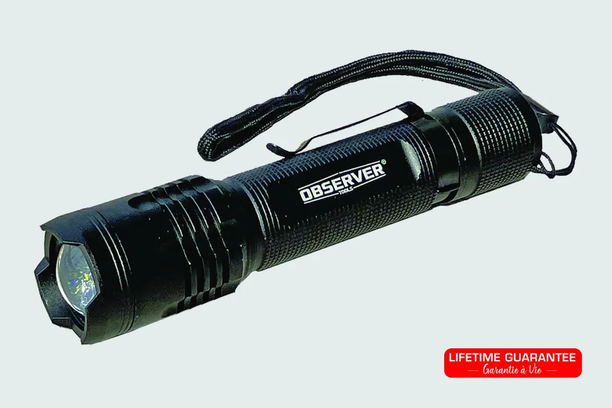 Lampe Torche LED Rechargeable 1000 Lumens OBS-FL2 - Puissante & Compacte | Observer Tools