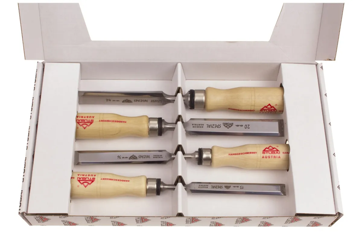 Set di scalpelli speciali per legno, forma svedese, 4 pezzi 3531 04 | Scalpello | Stubai