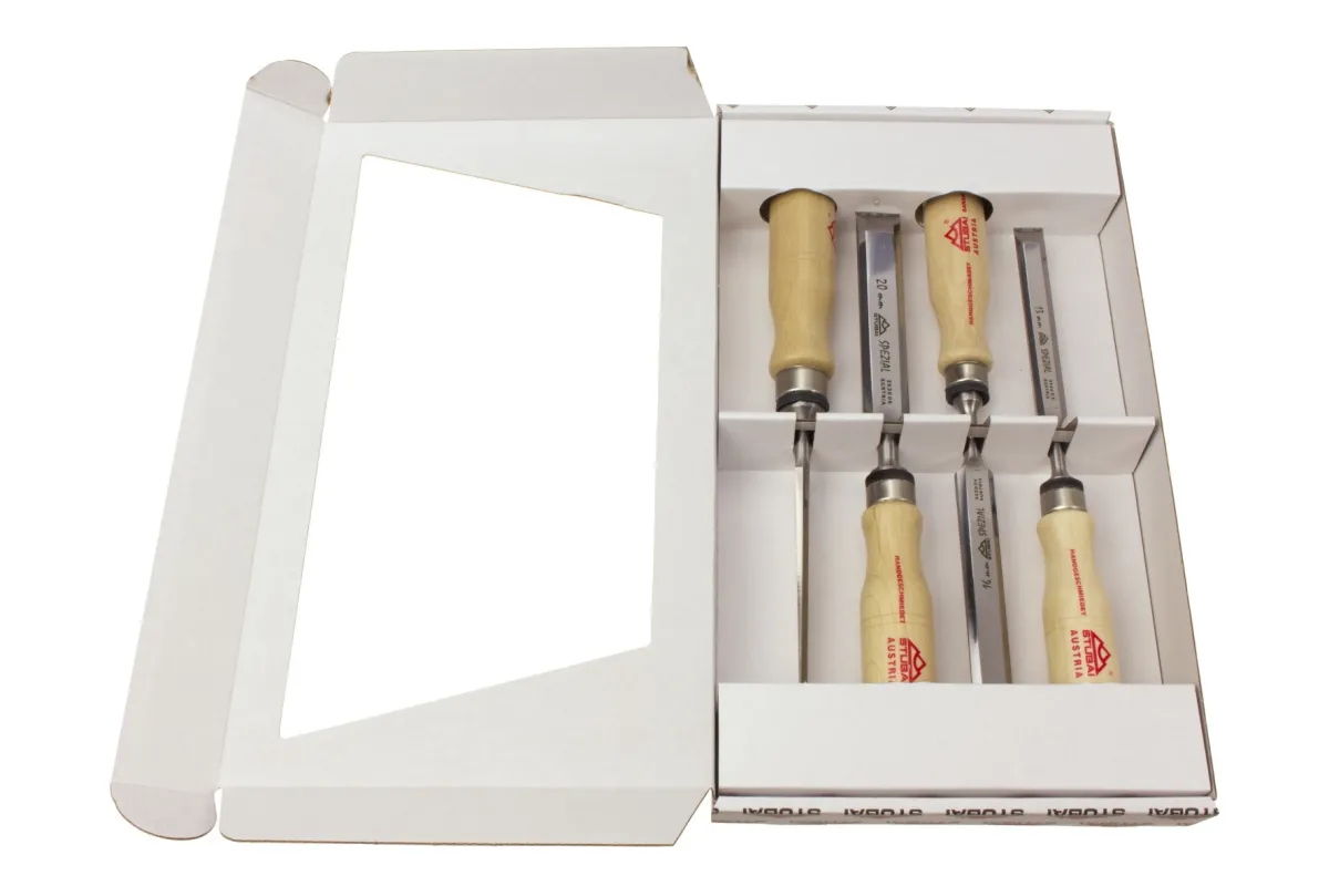 Speciale houtbeitelset, Zweedse vorm, 4 stuks 3531 04 | Beitel | Stubai