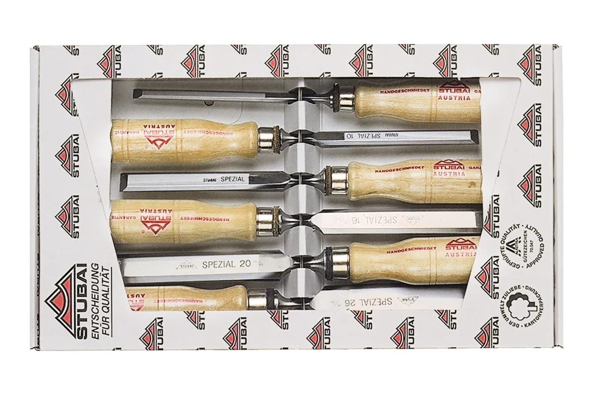 Set speciale di scalpelli per legno, forma svedese, 6 pezzi 3531 06 | Scalpello | Stubai
