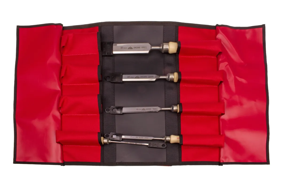Jeu de ciseaux spéciaux, forme suédoise 5 pcs. en étui enroulable S3531 05 | Ciseau | Stubai