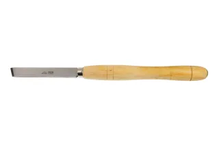 Scalpello da tornitore dalla forma angolata 7020 30 | Utensile di tornitura HSS con manico in legno di ontano | Stubai