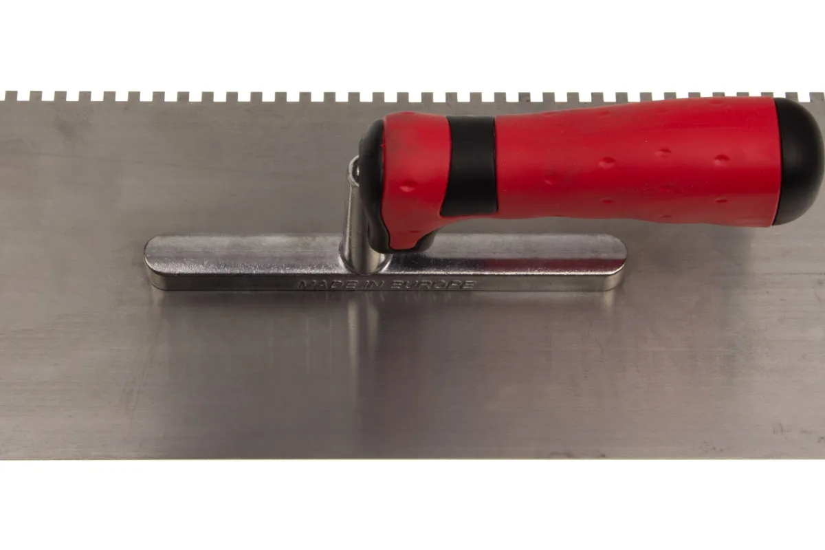 Gekartelde lijmspatel 4334 302K | Troffel met handvat voor 2-componentenverf | Stubai