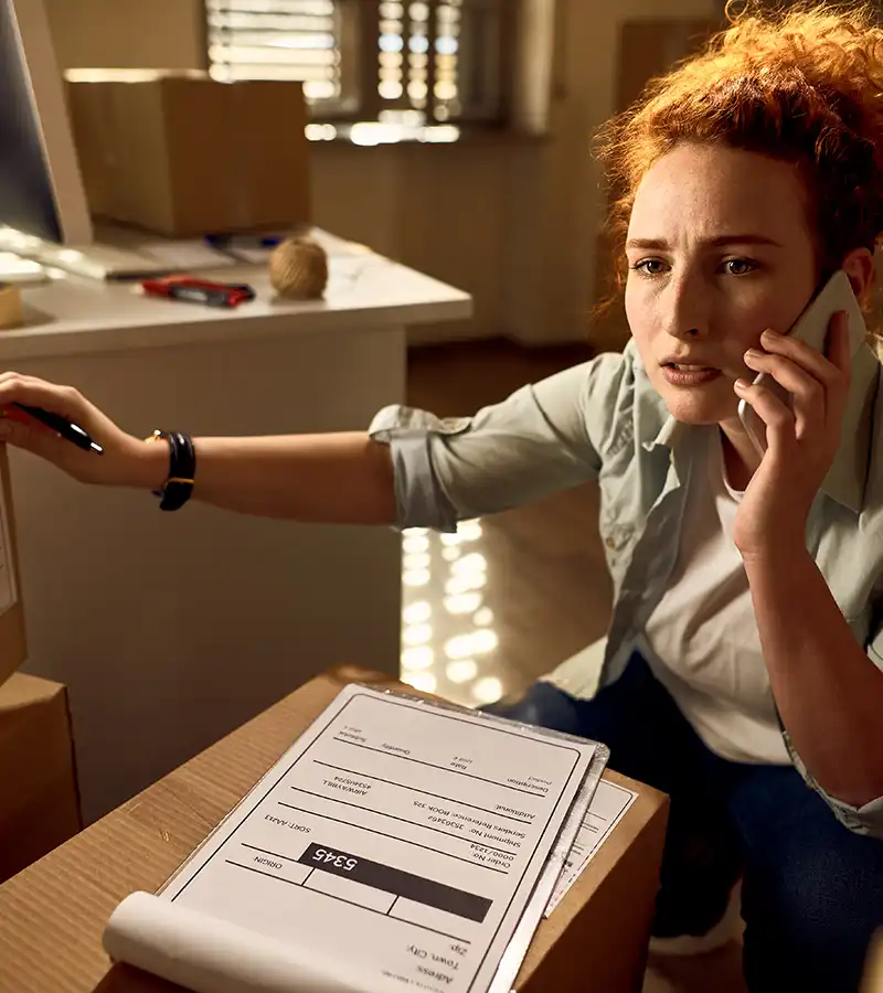 Rücksendung eines unvollständigen Pakets